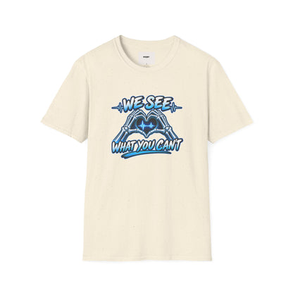 T-Shirt — “We See What You Can’t” Cardiac Tech Heartbeat Design