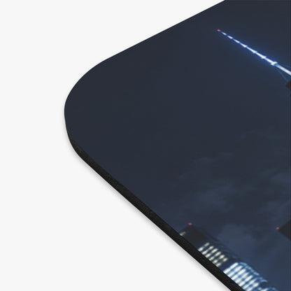 New York City Night Skyline Mouse Pad — Brooklyn Bridge Desk Mat