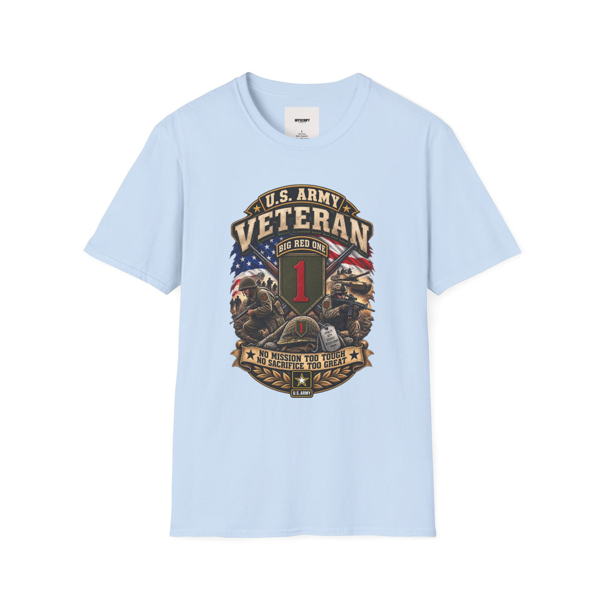 U.S. Army Veteran T-Shirt — "Big Red One" 1st Infantry Division Military Tribute
