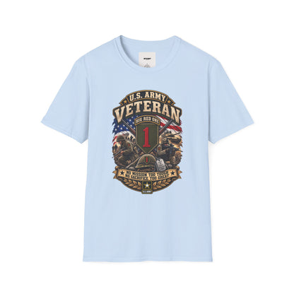 U.S. Army Veteran T-Shirt — "Big Red One" 1st Infantry Division Military Tribute