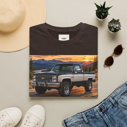 Vintage Chevy Truck T-Shirt — Sunset Mountain Off-Road Tee