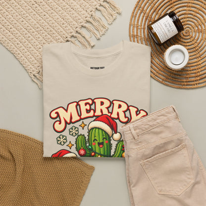 Merry Cactus Christmas Tee — Festive Holiday Cactus Shirt