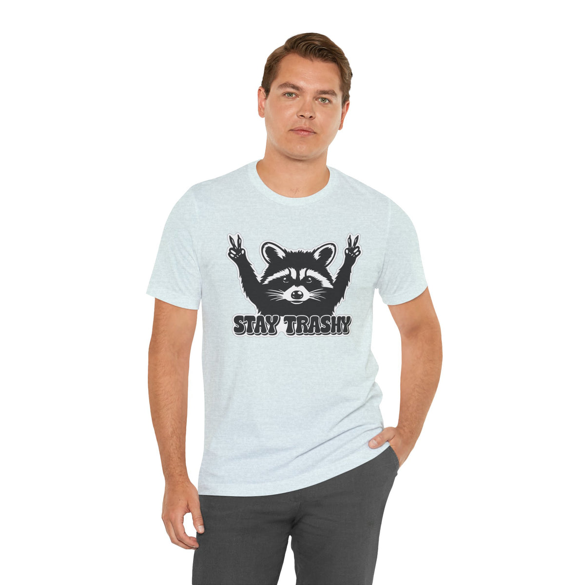 Stay Trashy Raccoon Graphic T-Shirt