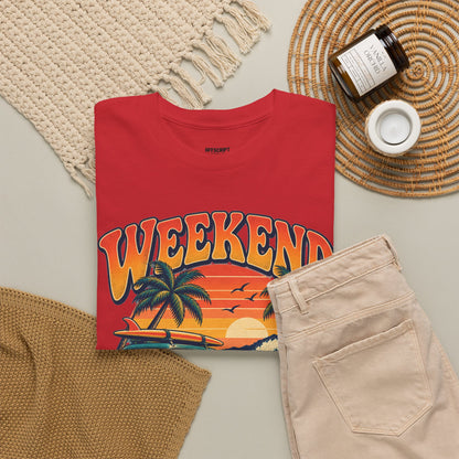 Weekend State of Mind Tee – Retro Surf Van Sunset T-Shirt