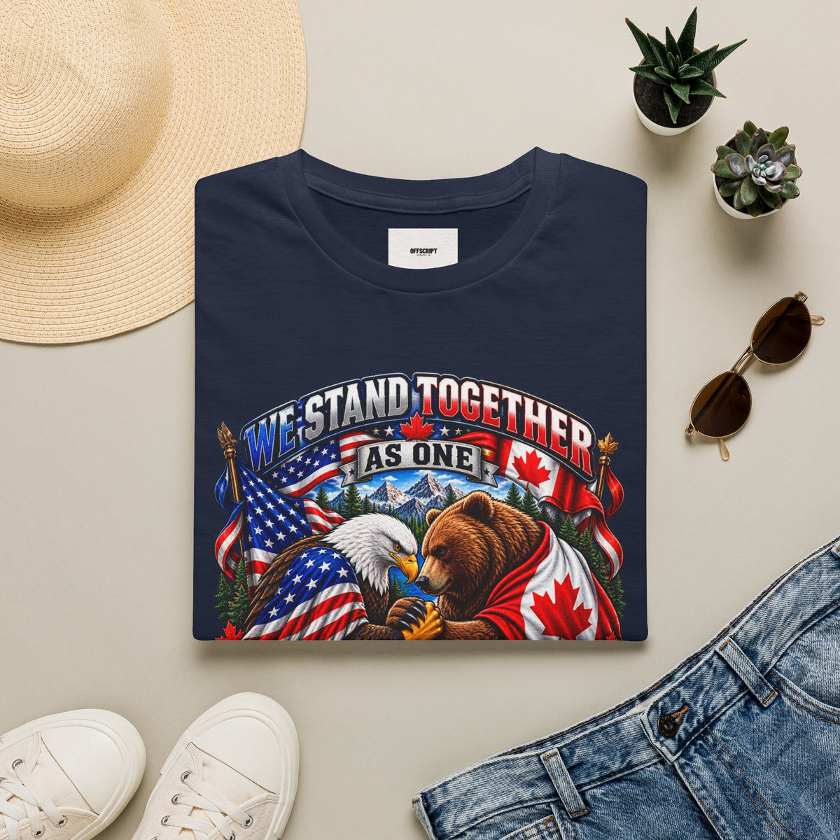 Patriotic "We Stand Together As One" T-Shirt