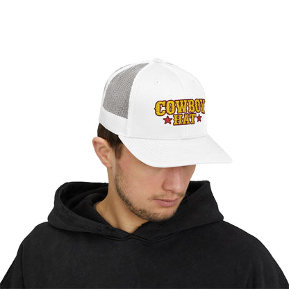 Cowboy Hat Snapback Trucker Cap – Western Rodeo Mesh Back Hat