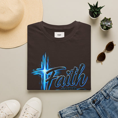 Faith Over Fear T‑Shirt — Christian Cross Inspirational Graphic Tee