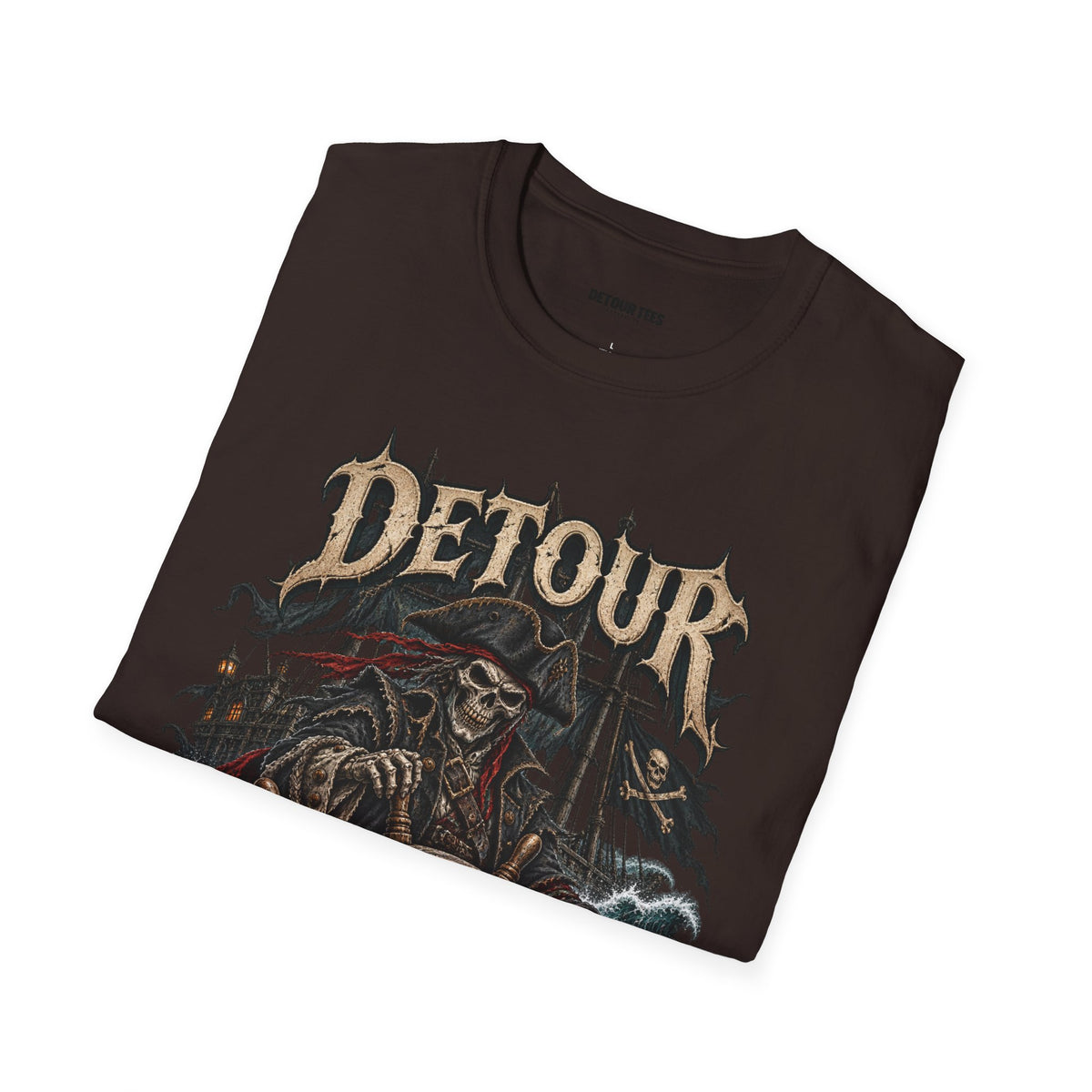 Detour Skull T-Shirt — "Take the Long Way" Vintage Biker Graphic Tee