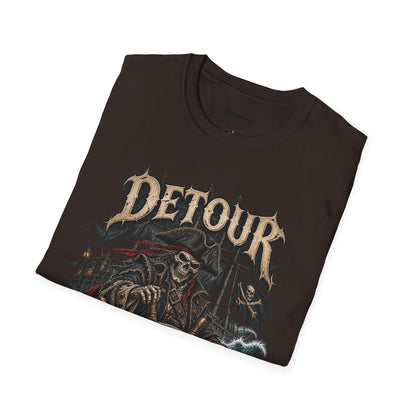 Detour Skull T-Shirt — "Take the Long Way" Vintage Biker Graphic Tee
