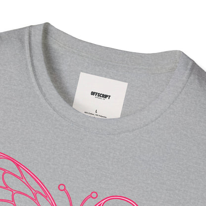 Breast Cancer Awareness Butterfly T-Shirt - Pink Ribbon Support Tee