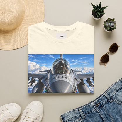 Fighter Jet Front View Tee — Military Aviation Pilot T-Shirt
