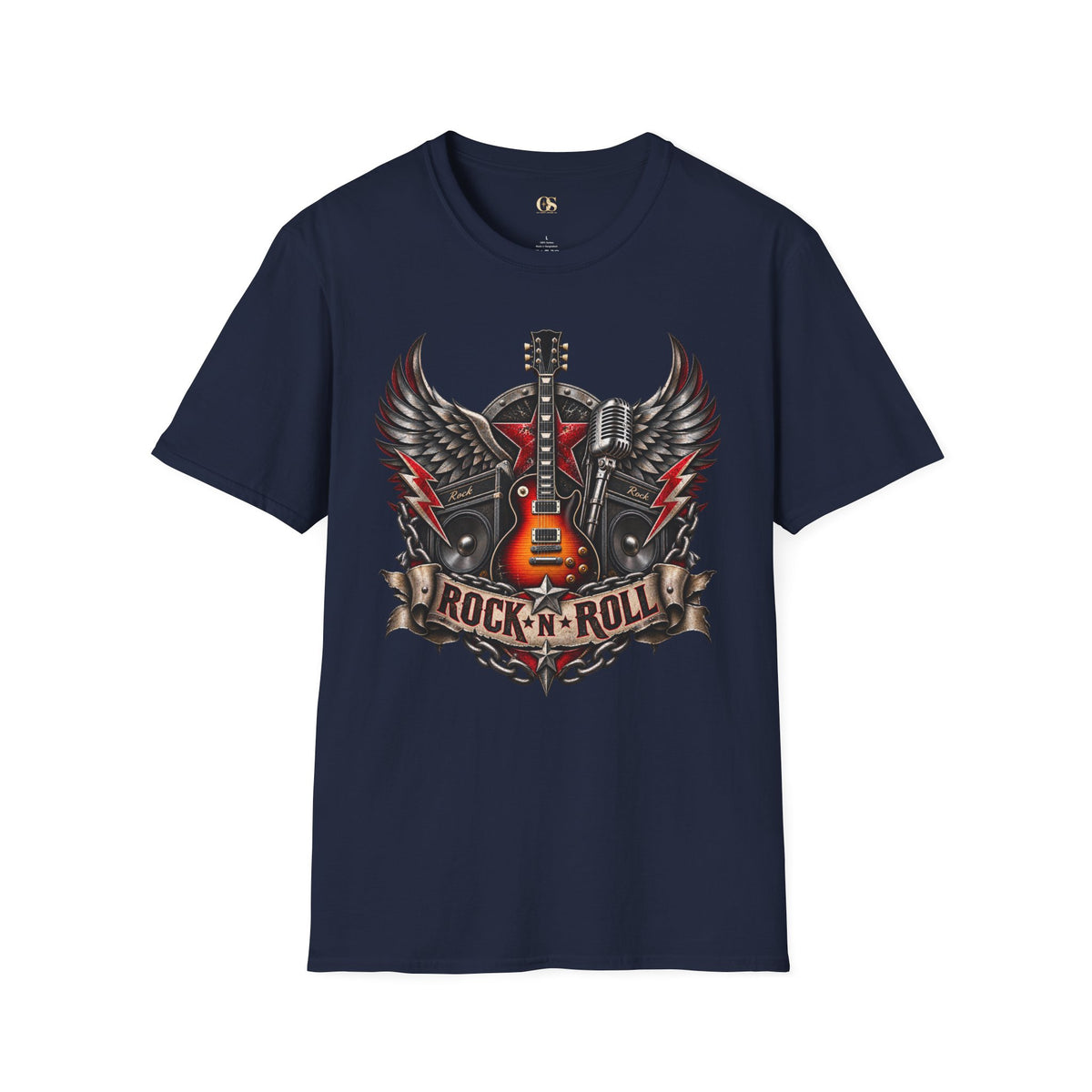 Rock 'n' Roll Guitar Wings T-Shirt — Vintage Electric Guitar Music Tee