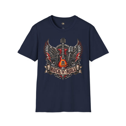 Rock 'n' Roll Guitar Wings T-Shirt — Vintage Electric Guitar Music Tee