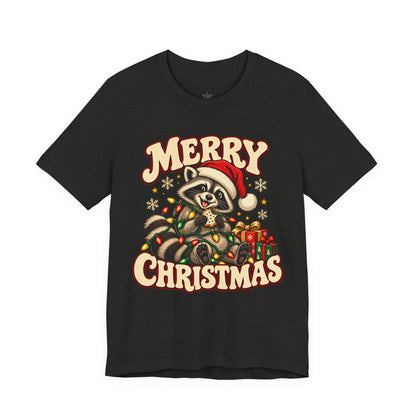 Merry Christmas Raccoon Tee