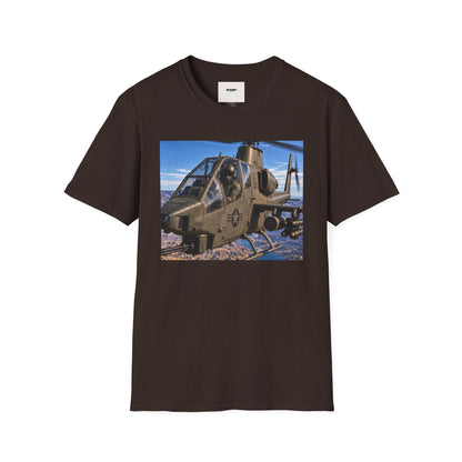 Attack Helicopter Graphic T‑Shirt – Military Aviation Photo Tee