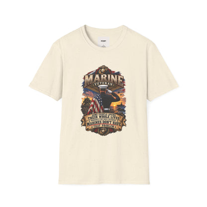 Marine Veteran T-Shirt — Proud USMC Eagle & Flag Tribute Tee