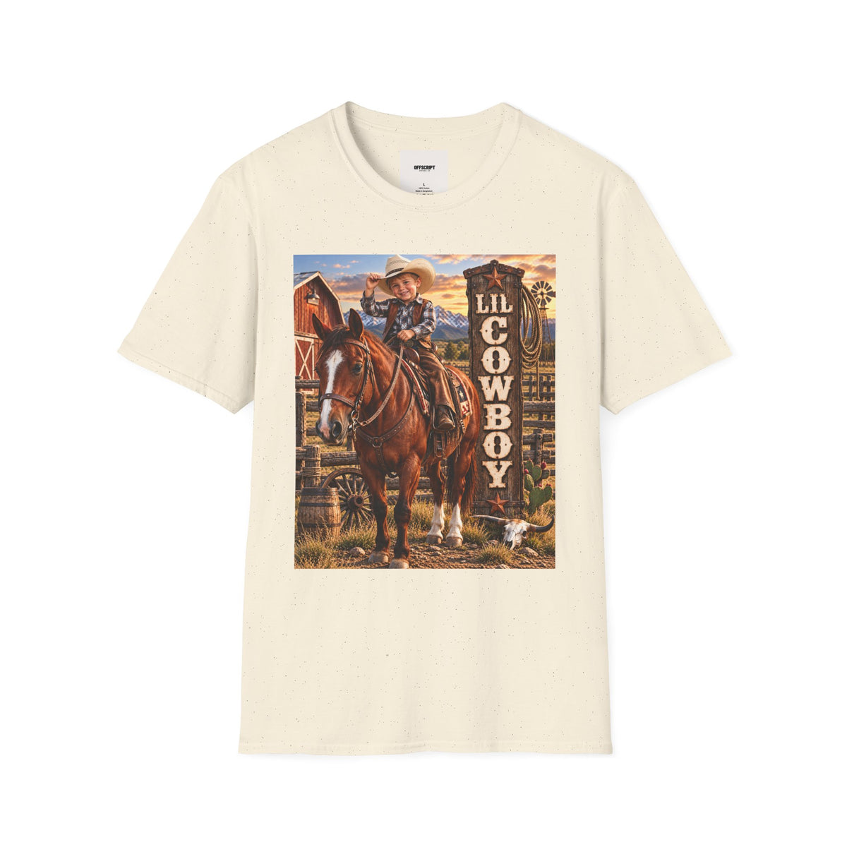 Kid's 'Lil Cowboy' T-Shirt — Cute Western Horse & Ranch Graphic