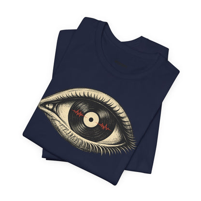 Graphic Tee — Vintage Vinyl Eye Illustration T‑Shirt