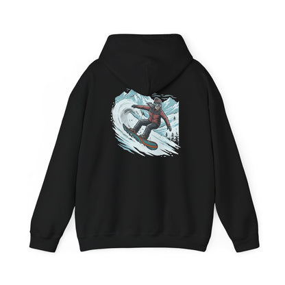 Snowboarding Hoodie – "Snowboarding Life" Graphic Pullover with Backboarder Illustration