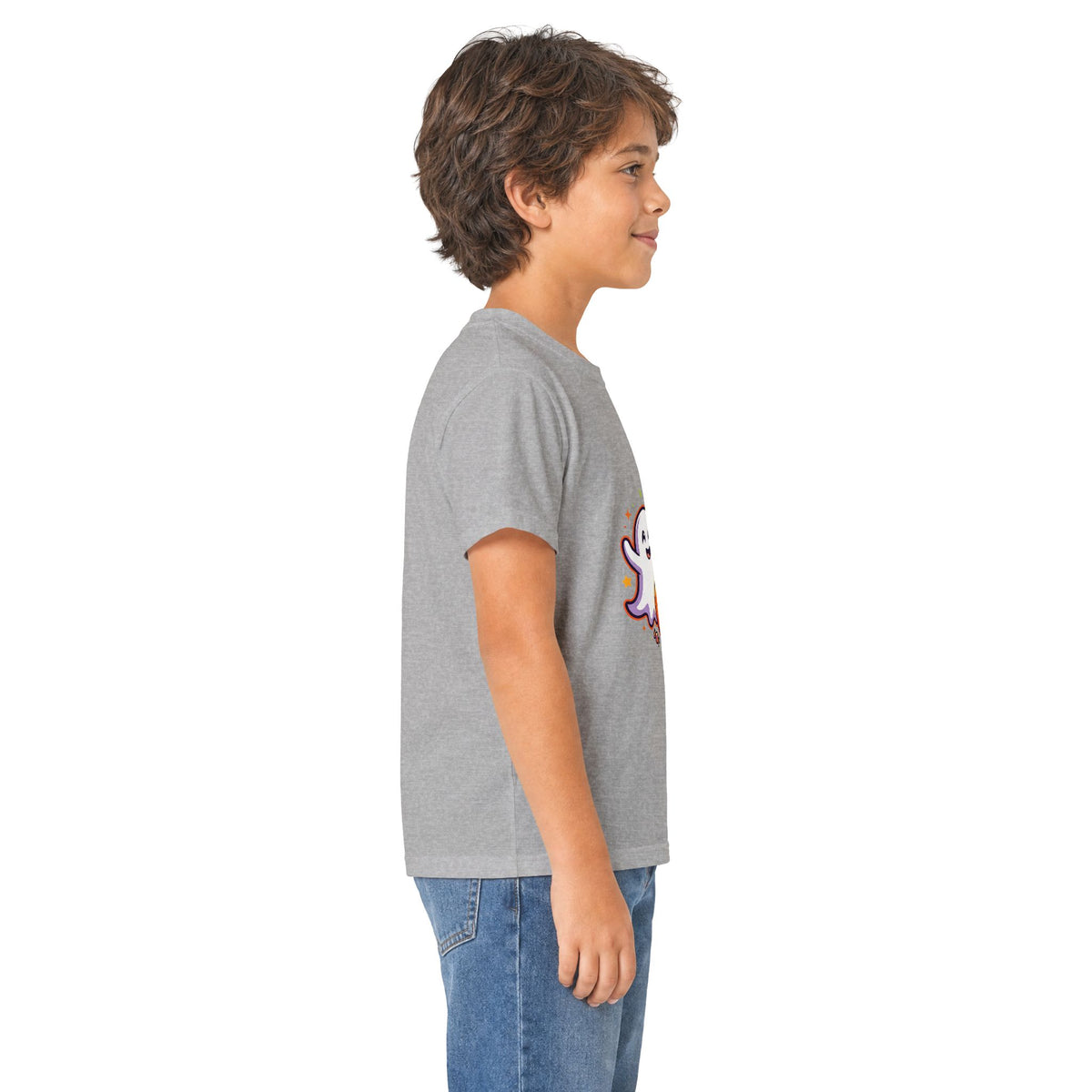 Kids Halloween Tee - Cute Ghost, Jack-O'-Lantern & Black Cat Shirt for Children
