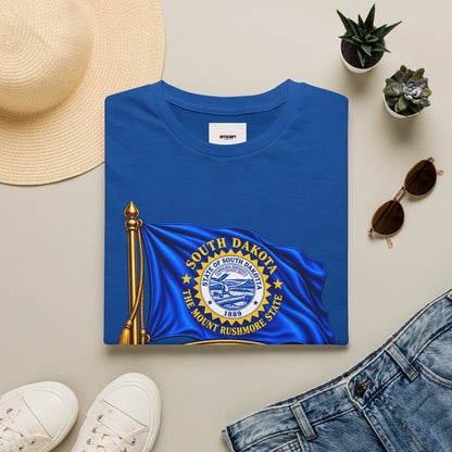 South Dakota Flag T‑Shirt — "Under God the People Rule" State Pride Tee