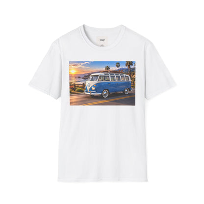 Vintage VW Bus T‑Shirt — Retro Surf Van Sunset Graphic Tee