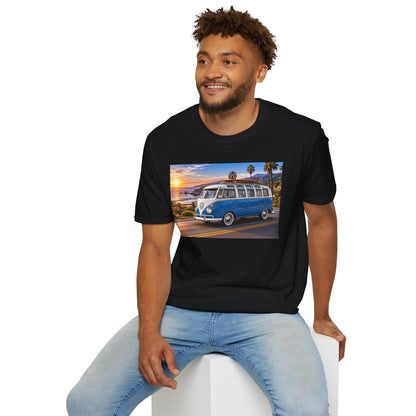 Vintage VW Bus T‑Shirt — Retro Surf Van Sunset Graphic Tee