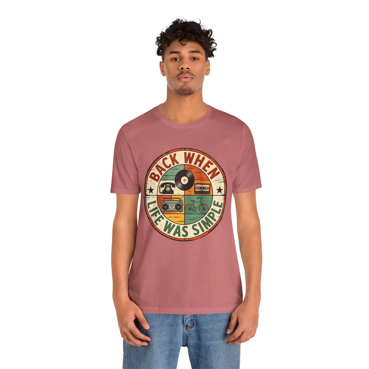 Back When Life Was Simple Vintage Retro T-Shirt