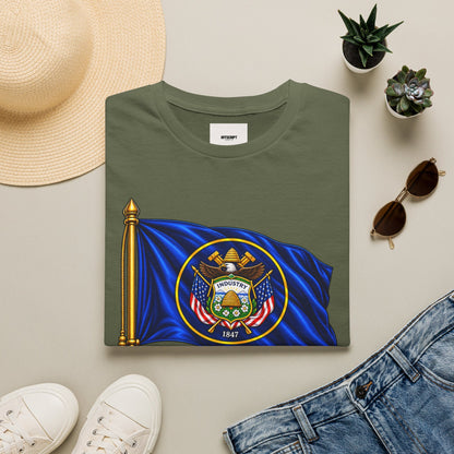Utah State Flag T-Shirt — 'Utah Industry' Retro Flag Tee