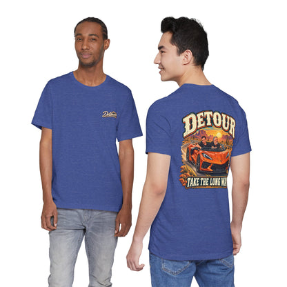 Detour Graphic Tee — 'Detour: Take the Long Way' Vintage Road Trip T‑Shirt