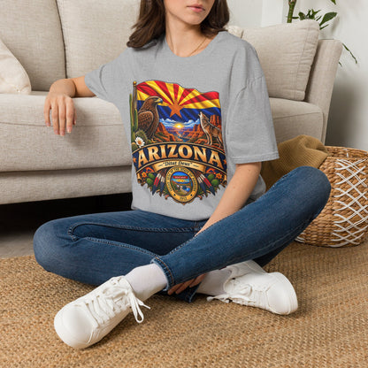 Arizona State T-Shirt — Desert Eagle & Coyote Flag Design