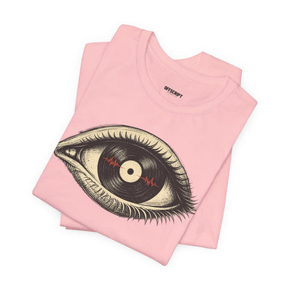 Graphic Tee — Vintage Vinyl Eye Illustration T‑Shirt