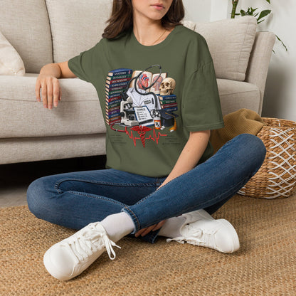 Medical Student Study Stack T‑Shirt — Anatomy, Physiology & USMLE Prep Design