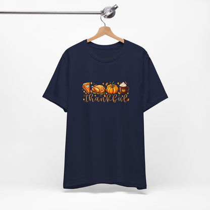 Thankful Harvest Tee — Thanksgiving Pumpkin & Pie Fall Shirt