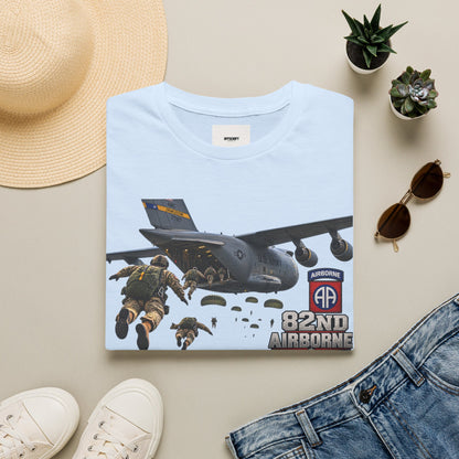 82nd Airborne Paratrooper T-Shirt — Military Jump C-17 Skydiving Design