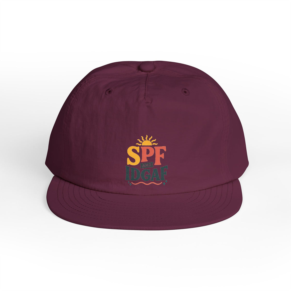 SPF IDGAF Surf Cap | Retro Sun Typography Hat