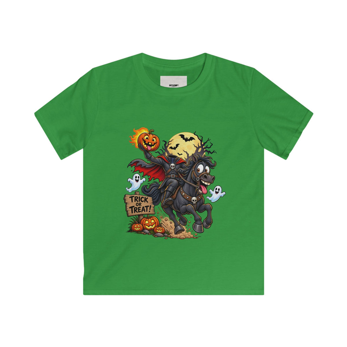 Kids Halloween Tee — Headless Horseman Trick or Treat Shirt for Children