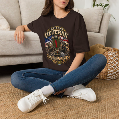 U.S. Army Veteran T-Shirt — "Big Red One" 1st Infantry Division Military Tribute