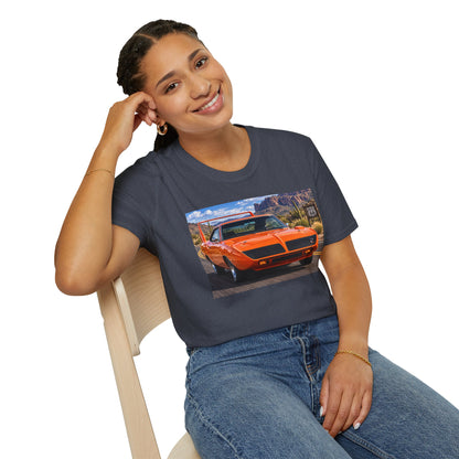 Classic Orange Muscle Car T-Shirt — Route 66 Roadtrip Tee