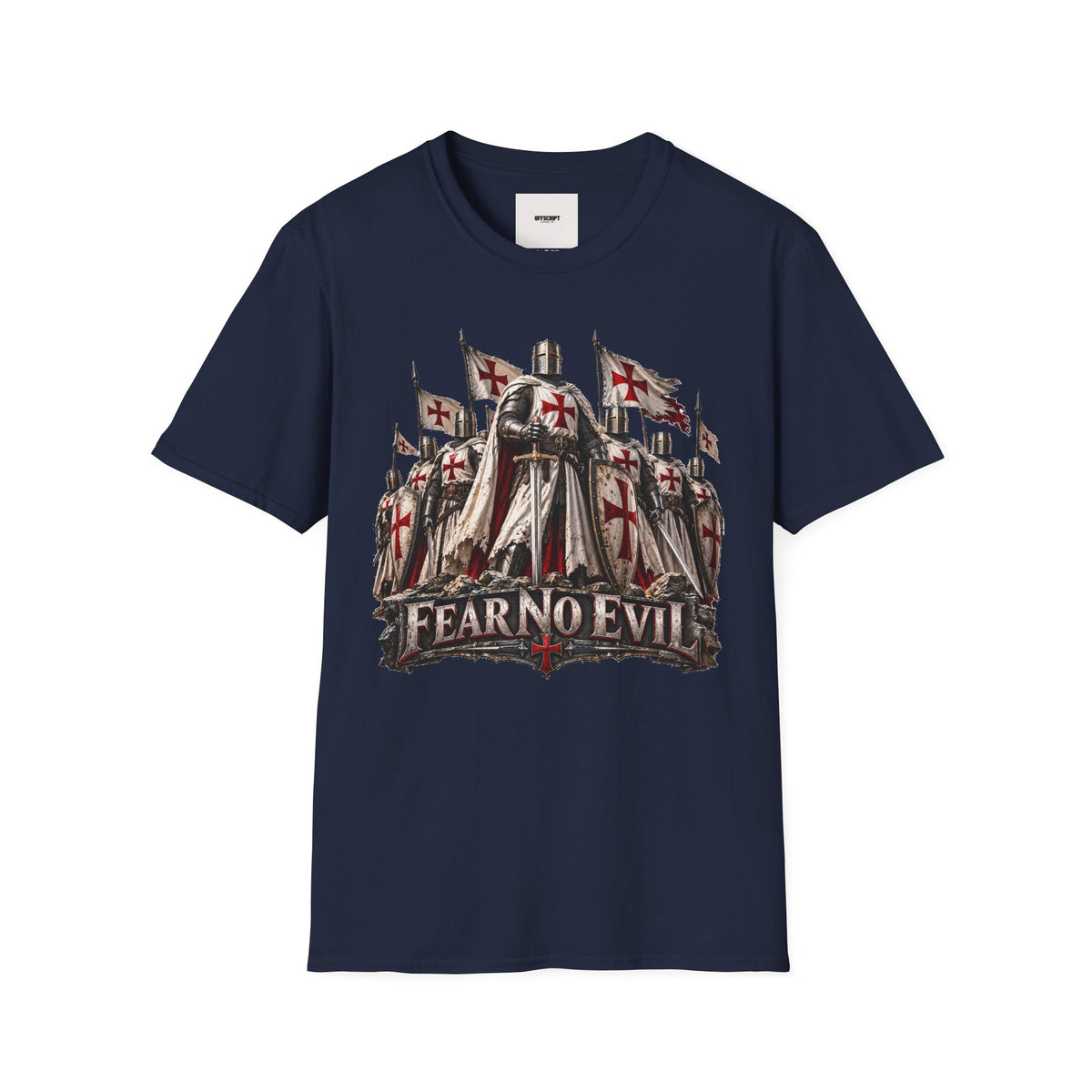 T‑Shirt — Crusader Knight 'Fear No Evil' Graphic Tee