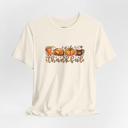 Thankful Harvest Tee — Thanksgiving Pumpkin & Pie Fall Shirt