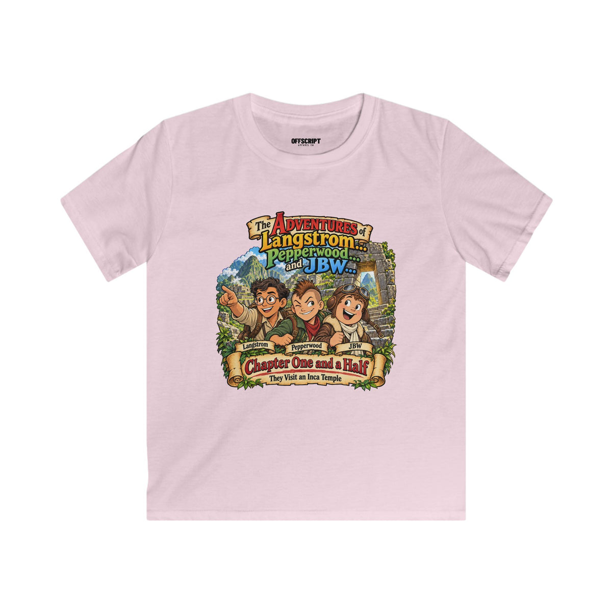 Kids Tee — "The Adventures of Langstrom, Pepperworth & JBW" Chapter One and a Half Illustration