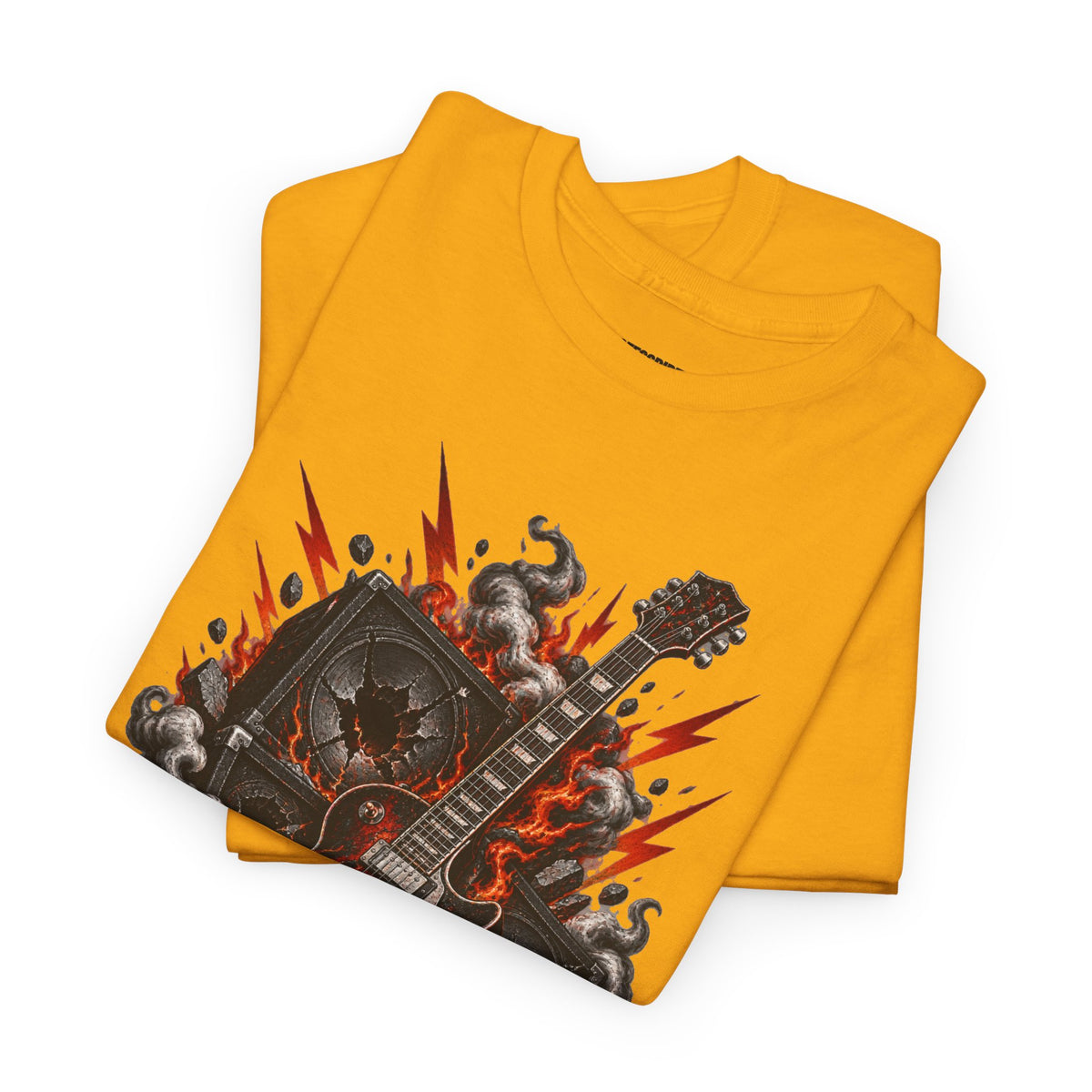 Electric Skull Guitar T‑Shirt — Rock & Metal Graphic Tee for Musicians and Fans