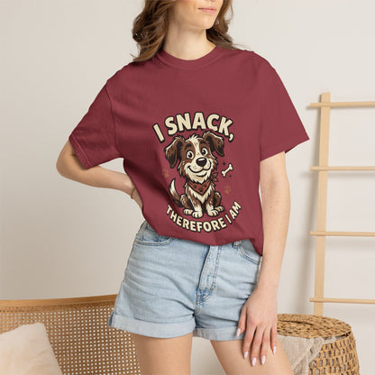 I Snack Therefore I Am Dog T-Shirt