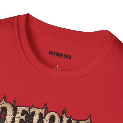 Detour Skull T-Shirt — "Take the Long Way" Vintage Biker Graphic Tee