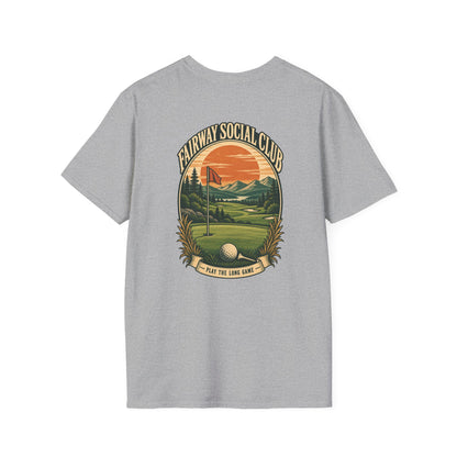 Fairway Social Club Golf T-Shirt — 'Play the Long Game' Vintage Golf Graphic