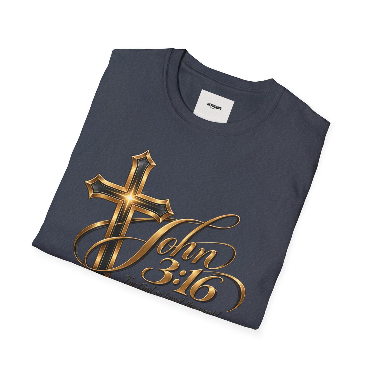 John 3:16 Cross T-Shirt — Inspirational Christian Scripture Tee
