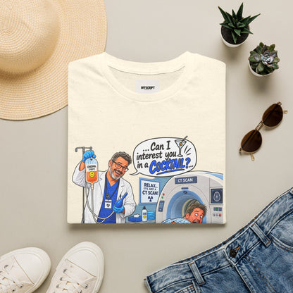 CT Tech T-Shirt — Funny ‘Can I Interest You in a Cocktail?’ Radiology Shirt