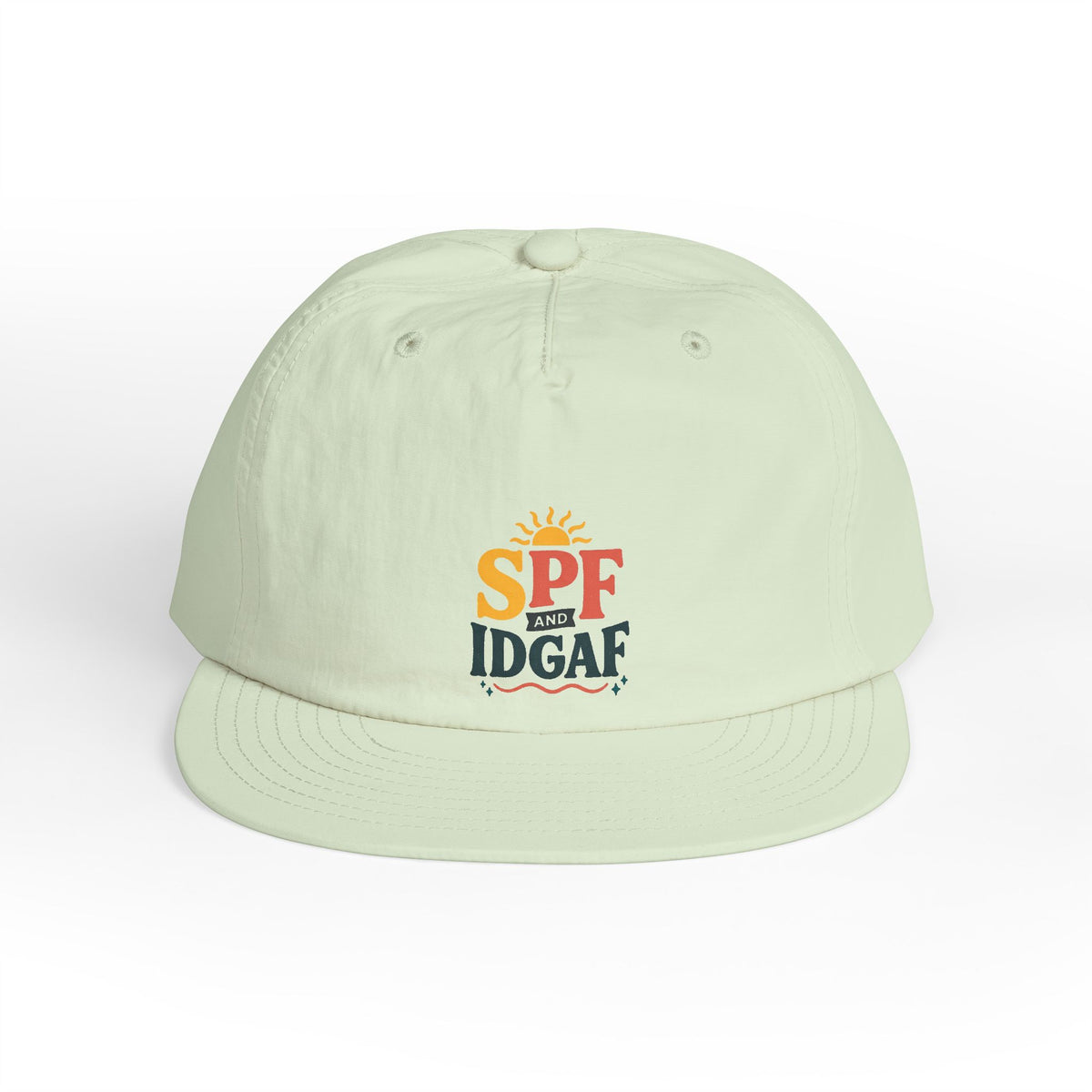 SPF IDGAF Surf Cap | Retro Sun Typography Hat