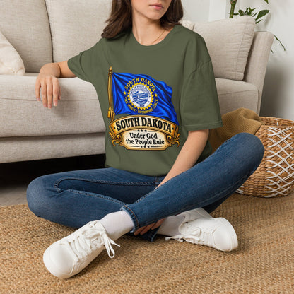 South Dakota Flag T‑Shirt — "Under God the People Rule" State Pride Tee